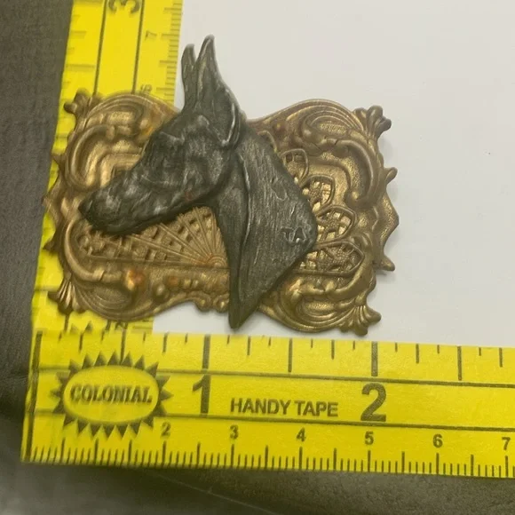 Vintage Denise Brown Brooch Doberman Brooch Pet Dog Pin - Picture 5 of 7